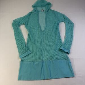 Savage Swimwear Aqua Hoodie Mesh Swimsuit Coverup Beach Size S Italy Sporty